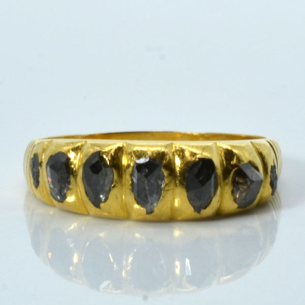 Antique Rose Cut Diamond 22K Gold Ring | 0.55ctw | SZ 7.75 |