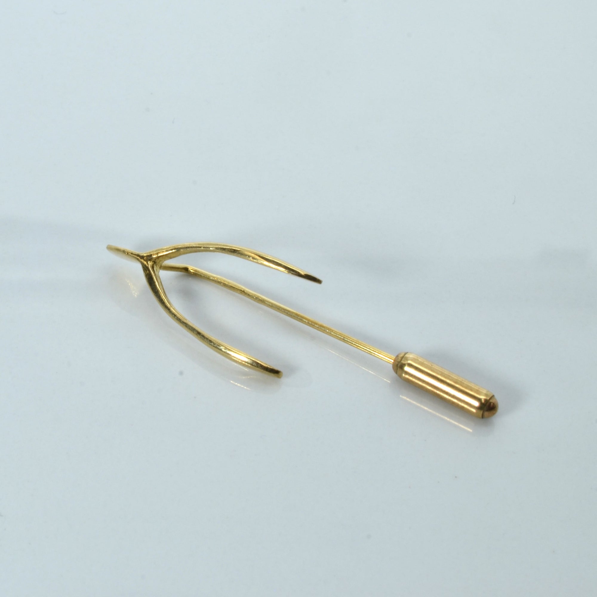 9k Wishbone Gold Pin