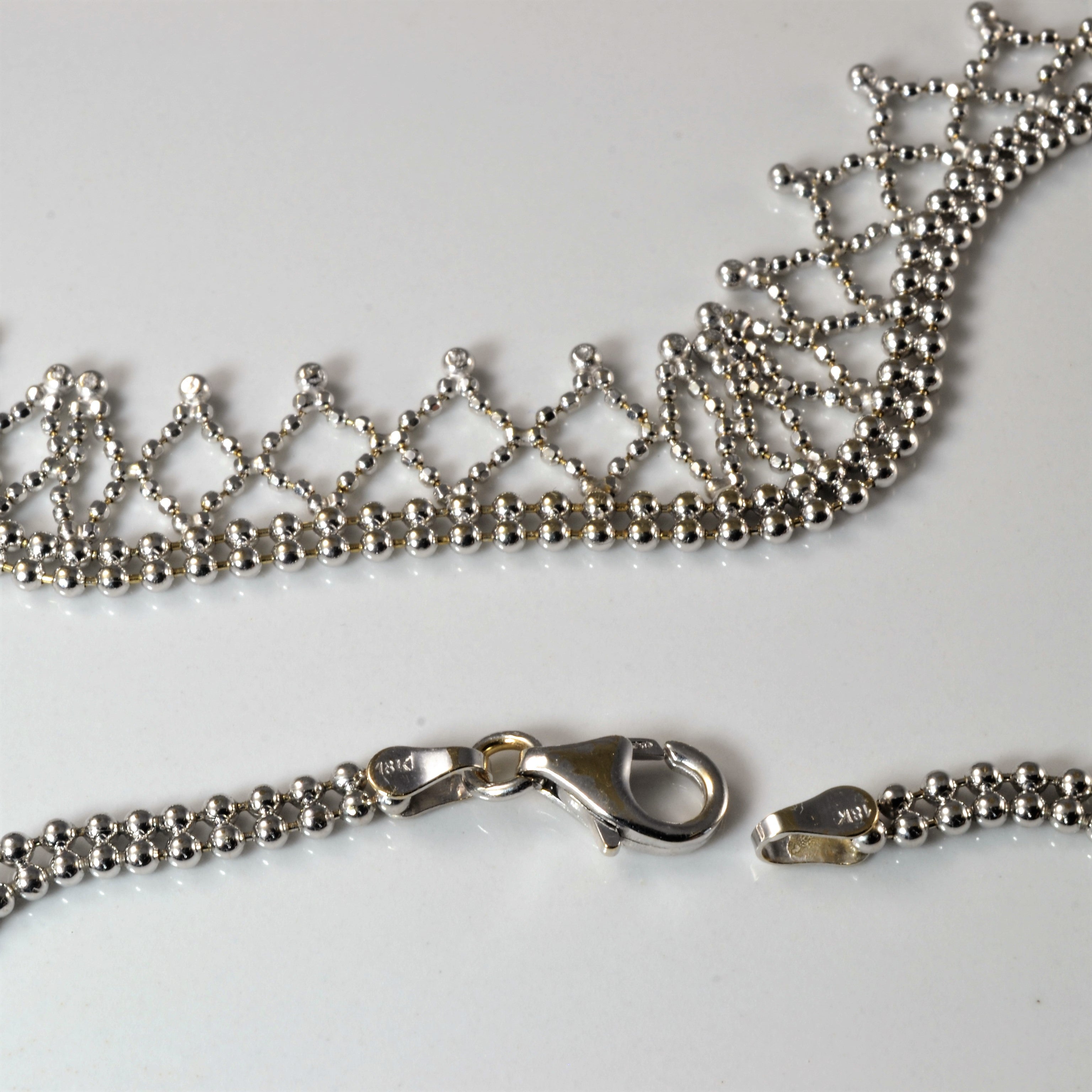 Filigree Beaded Choker Necklace | 14" |