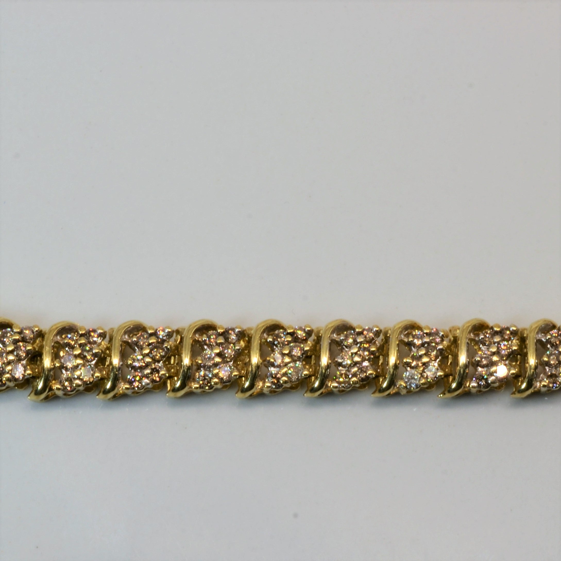 Cluster Diamond Tennis Bracelet | 2.30ctw | 7.5"|