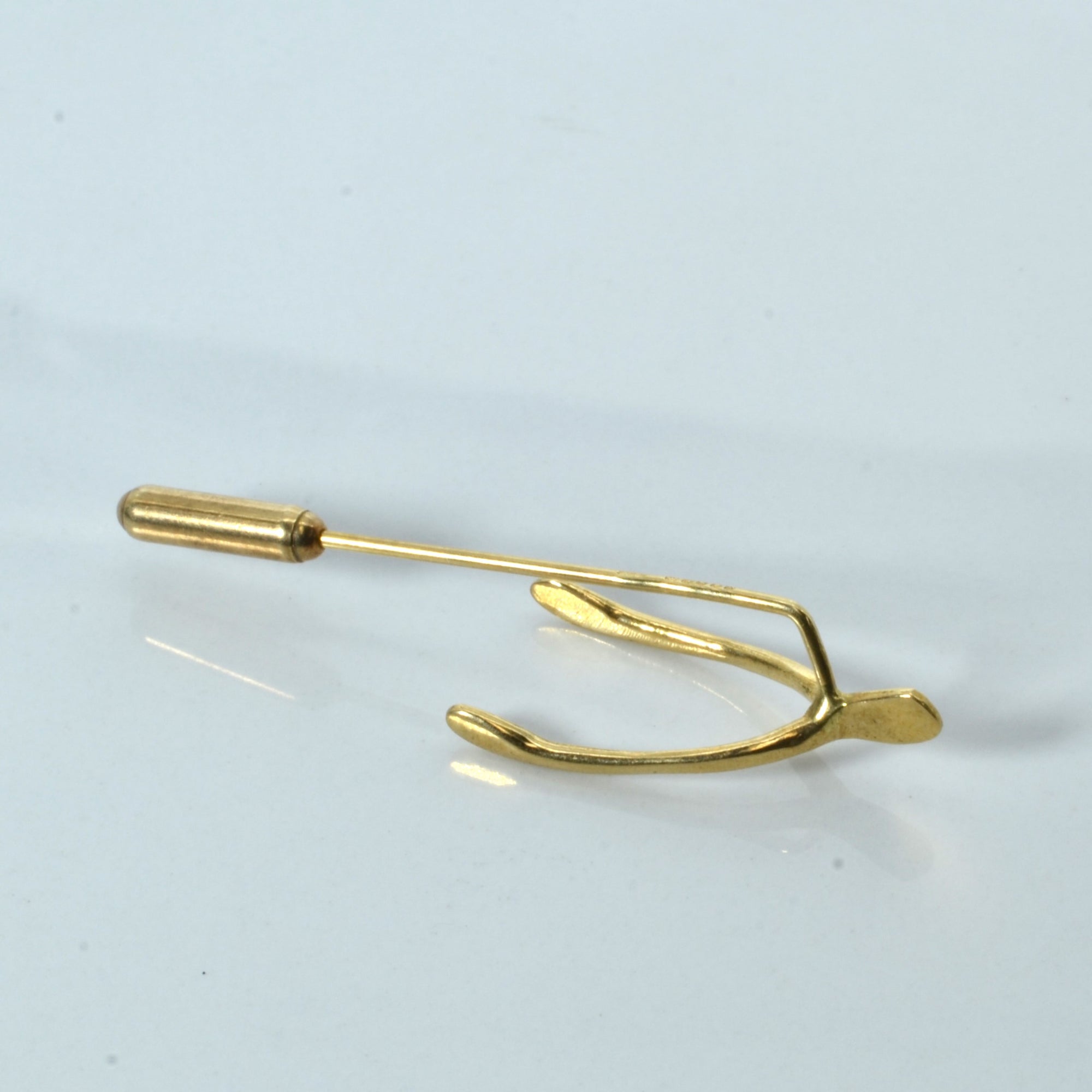 9k Wishbone Gold Pin