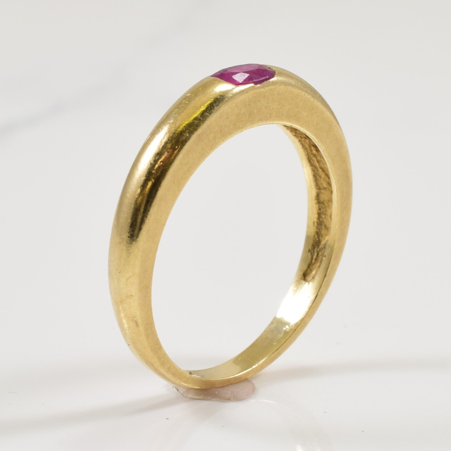Solitaire Oval Ruby Ring | 0.30ct | SZ 6.75 |