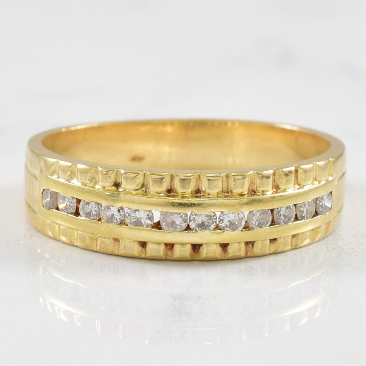Textured Channel Set Diamond Ring | 0.25ctw | SZ 8