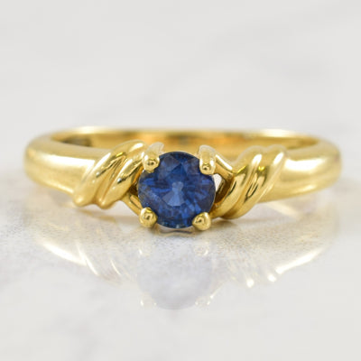 Solitaire Sapphire Crossover Ring | 0.38ct | SZ 6 |