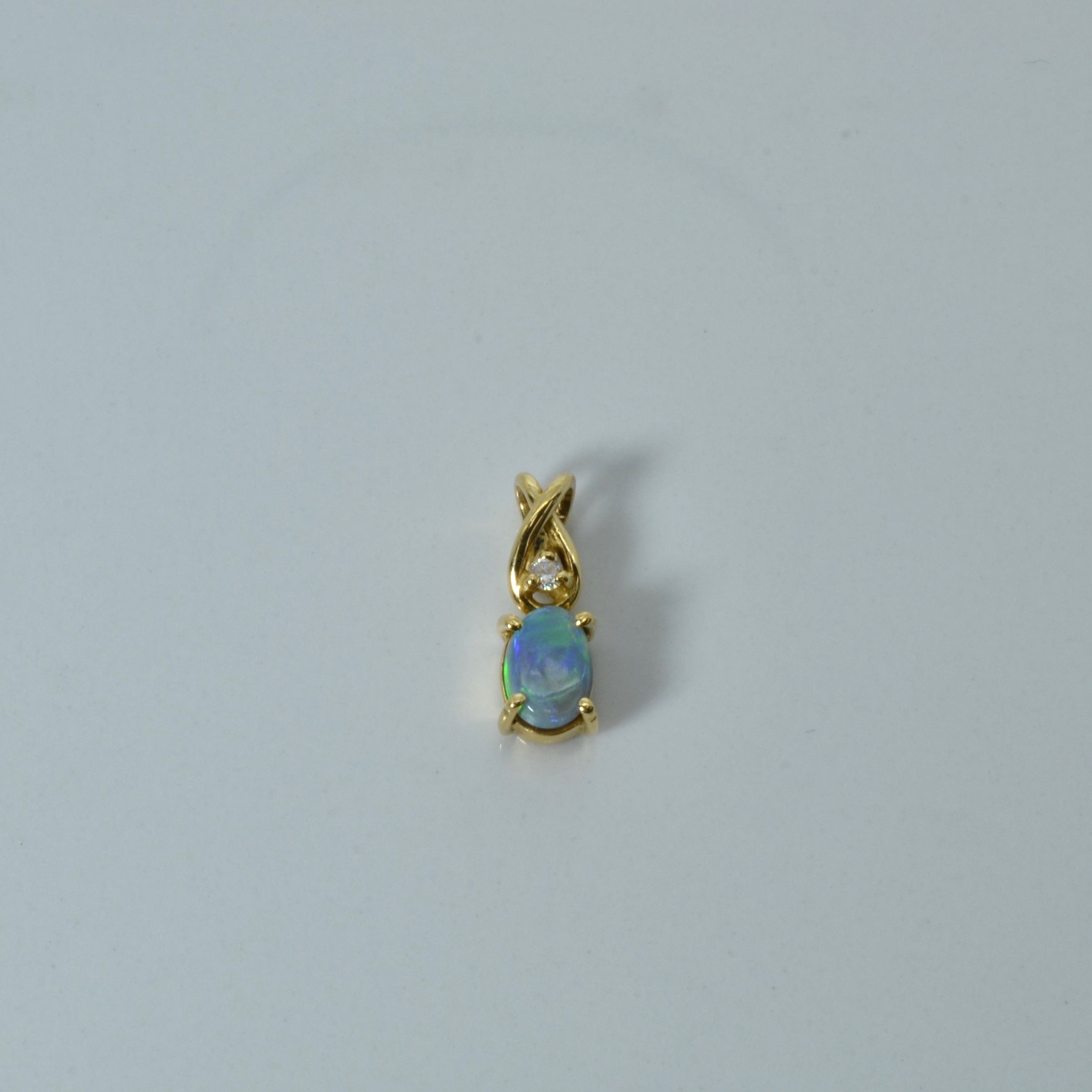 Opal & Diamond Drop Pendant | 0.50ct | 0.02ct |