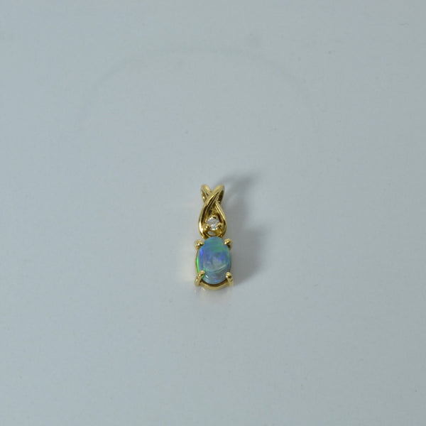 Opal & Diamond Drop Pendant | 0.50ct | 0.02ct |