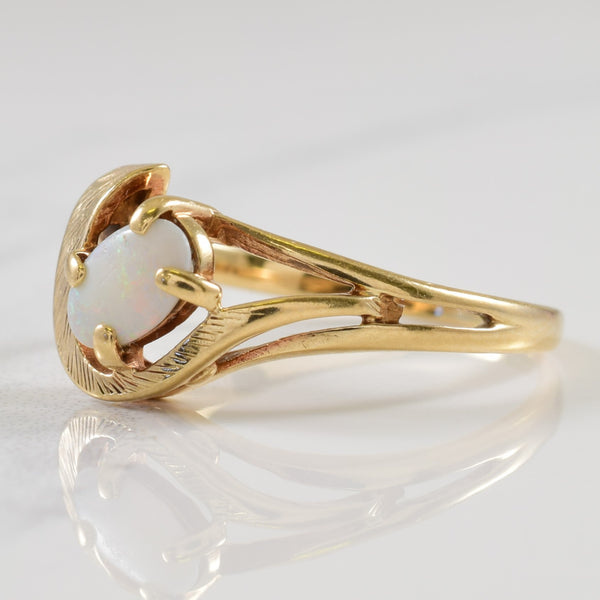 Solitaire Opal Geometric Ring | 0.18ct | SZ 6 |