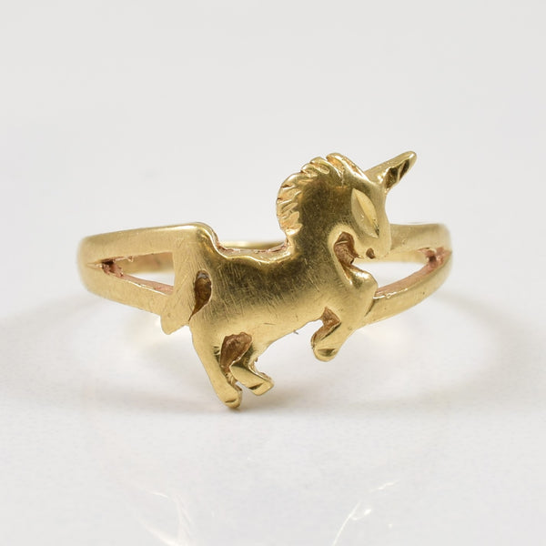 10k Yellow Gold Unicorn Ring | SZ 5 |