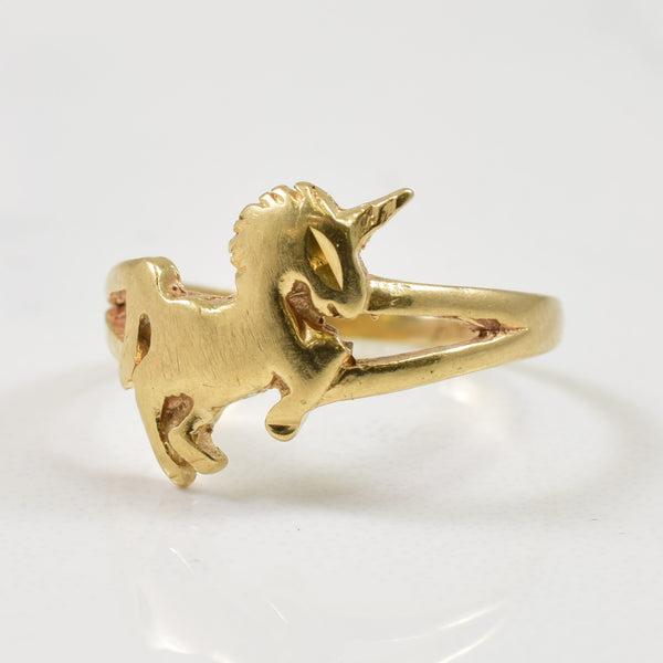 10k Yellow Gold Unicorn Ring | SZ 5 |