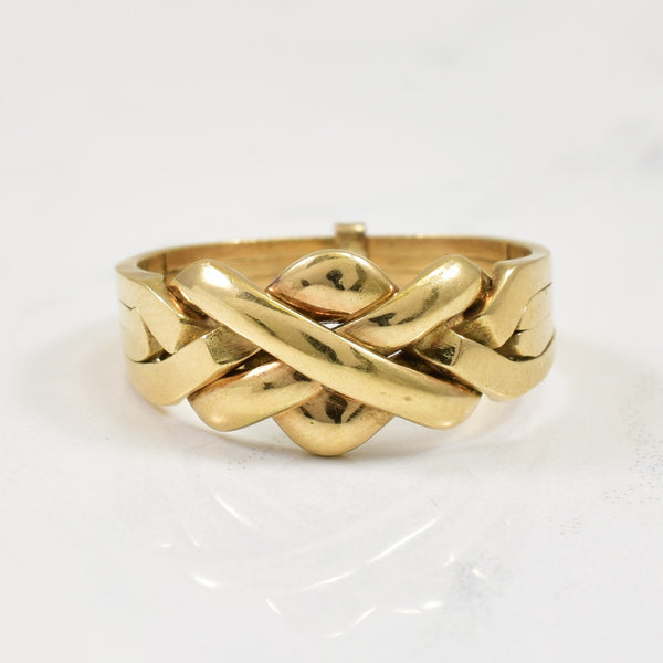 14k Yellow Gold Assembled Puzzle Ring | SZ 7.75 |