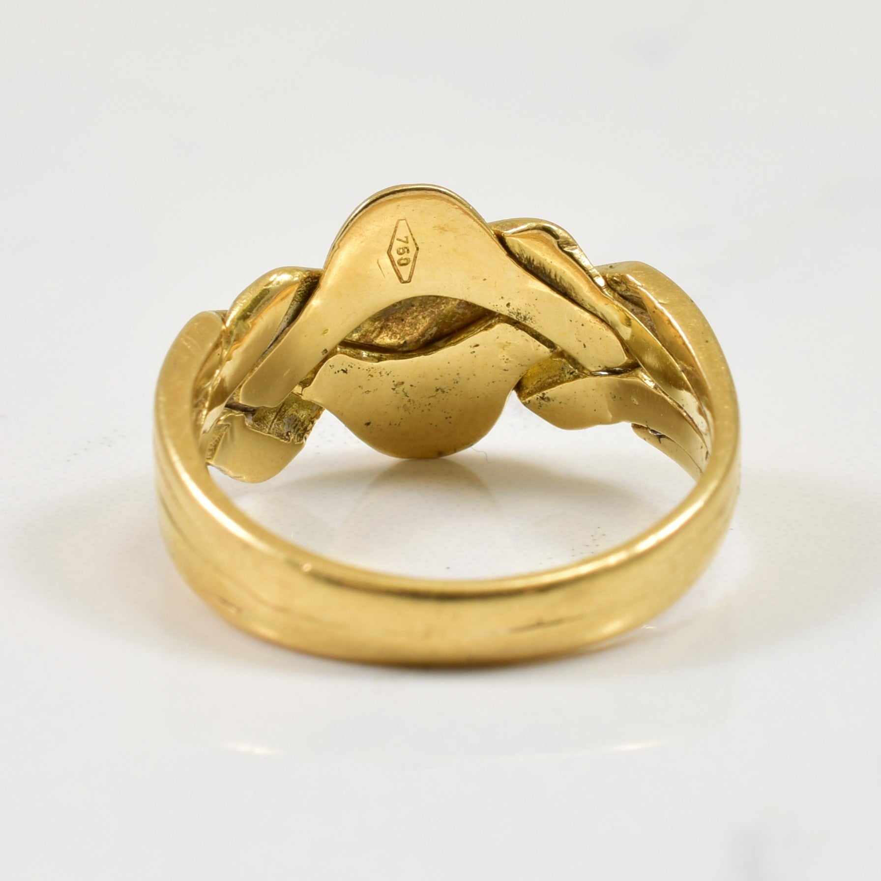 18K Yellow Gold Soldered Puzzle Ring | SZ 5.25 |