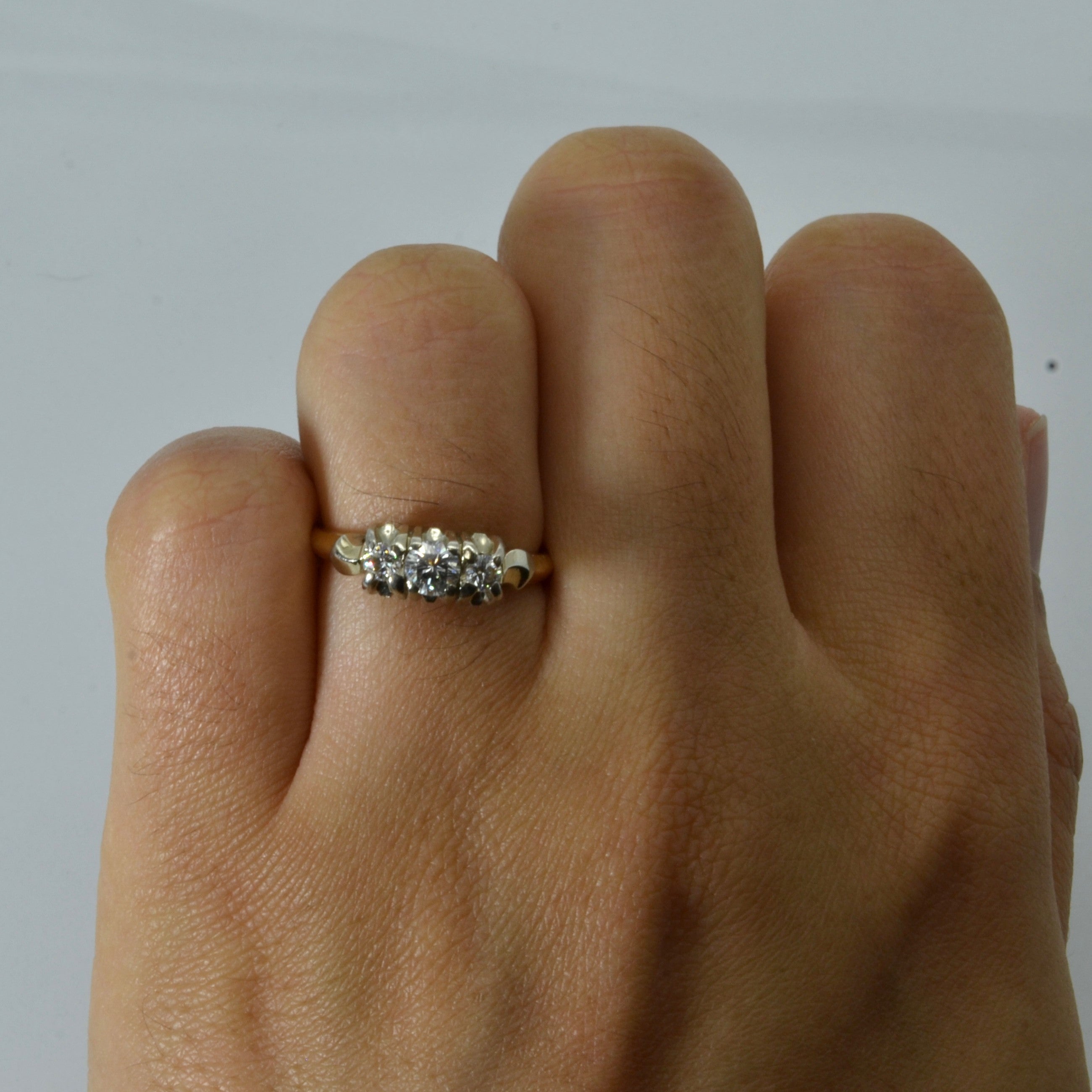 Three Stone Diamond Ring | 0.37ctw | SZ 5 |