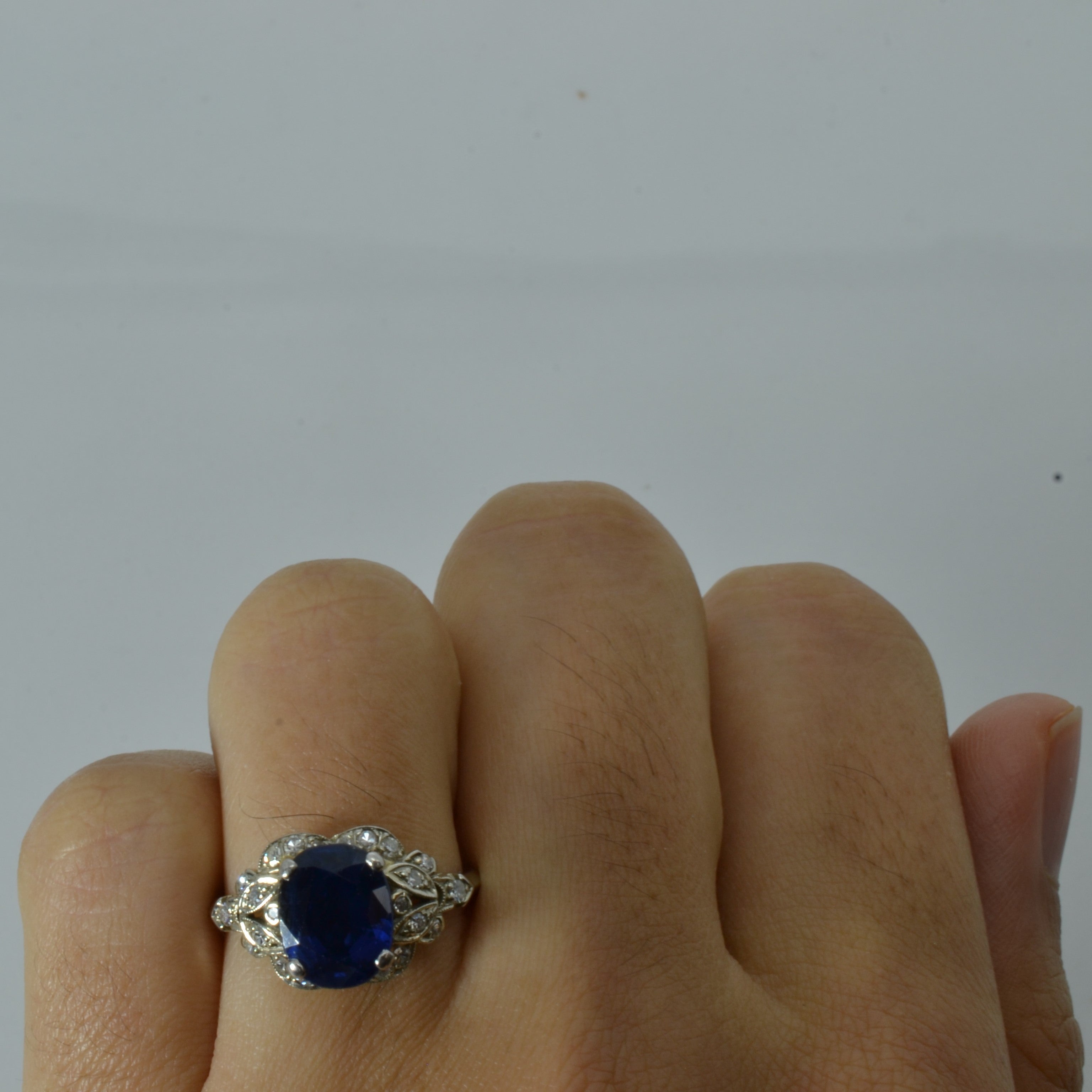 Sapphire & Diamond Cocktail Ring | 2.65ct | 0.18ctw | SZ 6.25 |