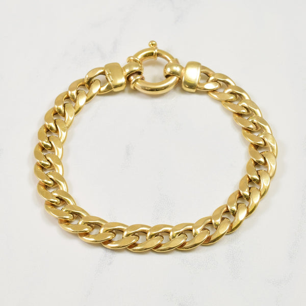 10k Yellow Gold Curb Bracelet | 8