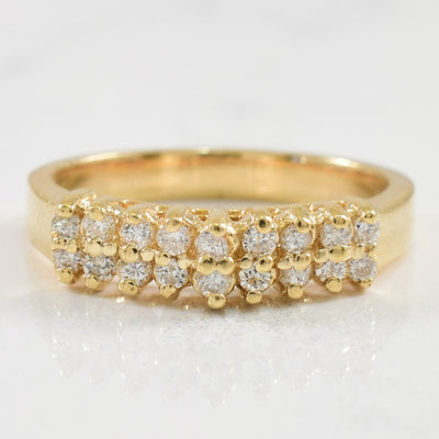 Two Row Diamond Chevron Ring | 0.25ctw | SZ 6.5 |