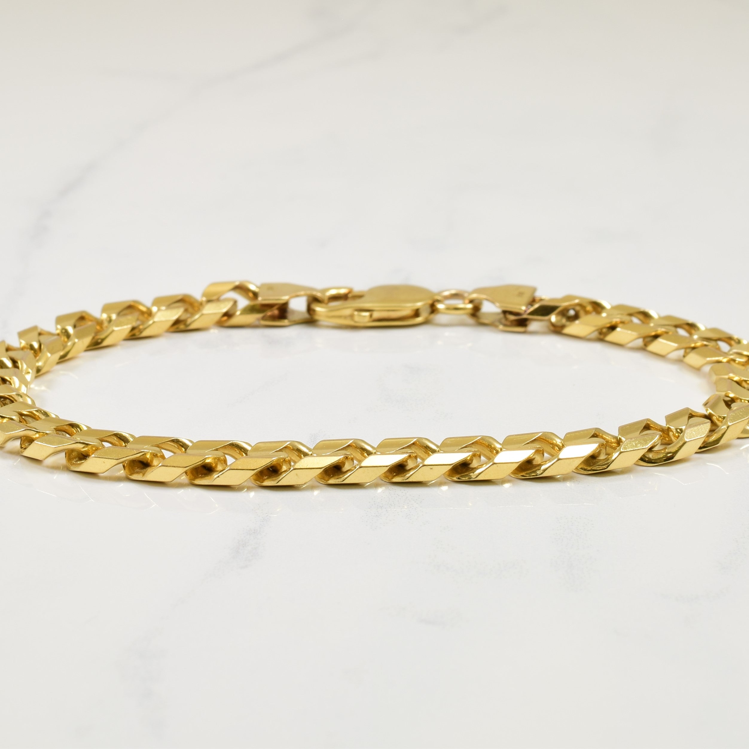10k Yellow Gold Curb Bracelet | 9.5" |