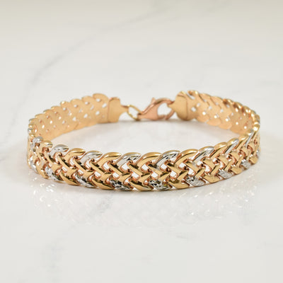 14k Two Tone Bracelet | 7.5