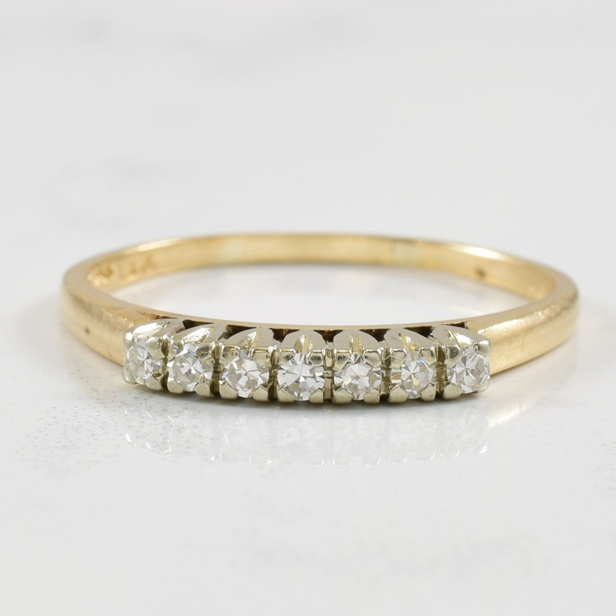 High Prong Set Diamond Ring | 0.14ctw | SZ 8.25 |