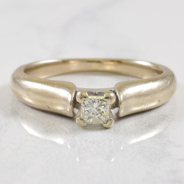 Solitaire Princess Cut Diamond Ring | 0.22ct | SZ 6.5 |