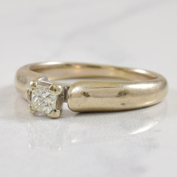 Solitaire Princess Cut Diamond Ring | 0.22ct | SZ 6.5 |