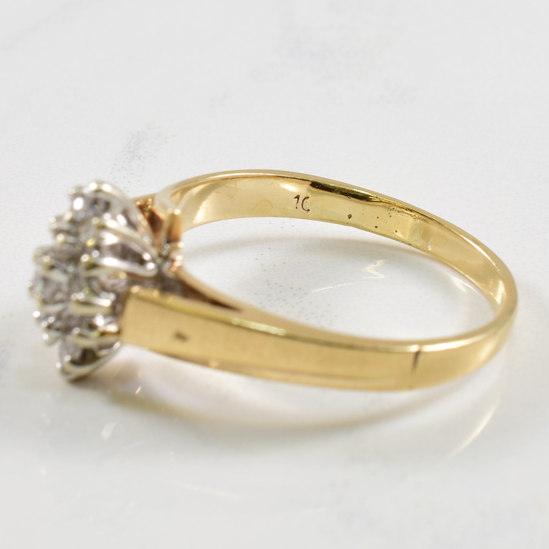 Marquise Shaped Cluster Diamond Ring | 0.16ctw | SZ 7 |