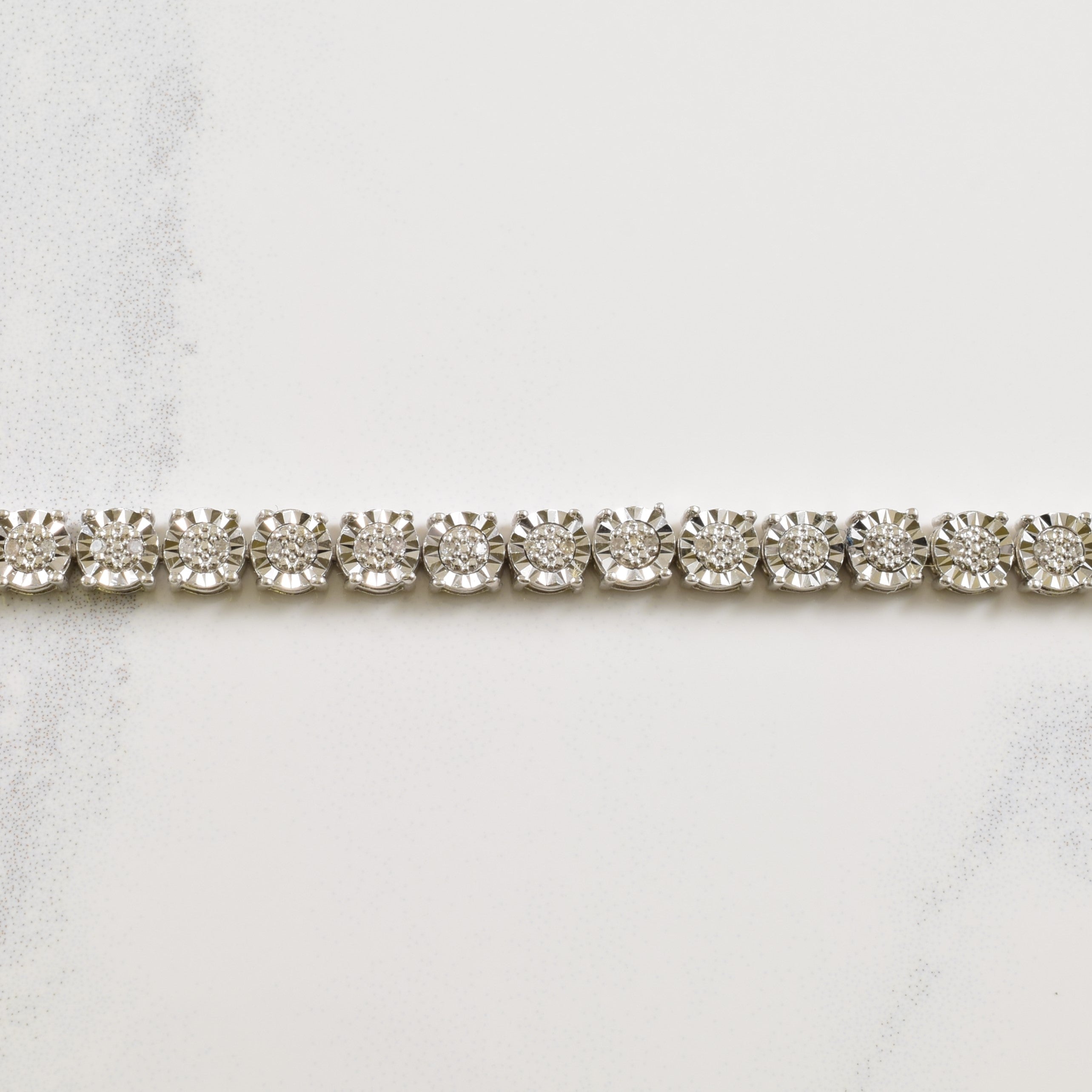 Illusion Set Diamond Tennis Bracelet | 0.09ctw | 7.5" |