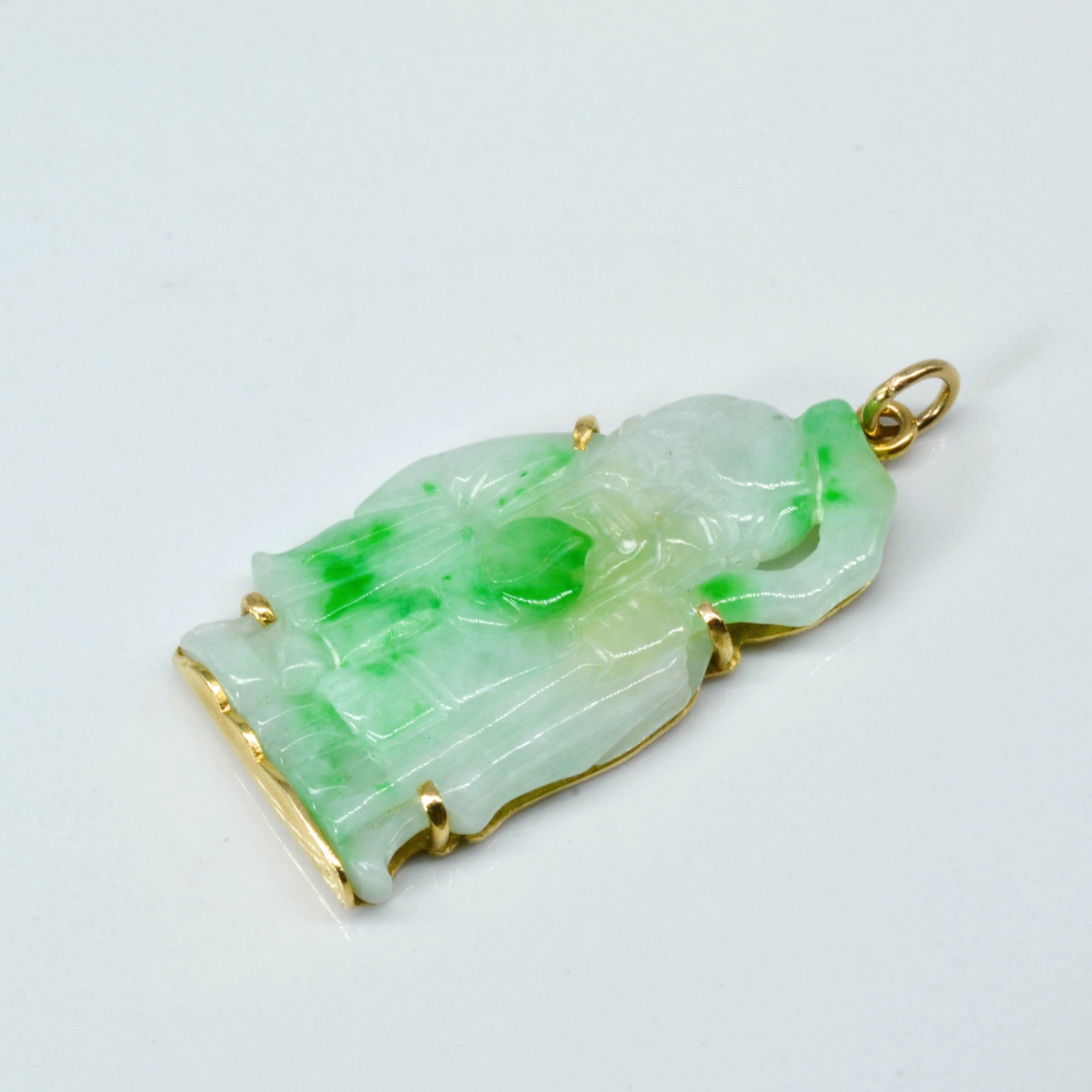 Carved Jadeite Pendant | 20.00ct |