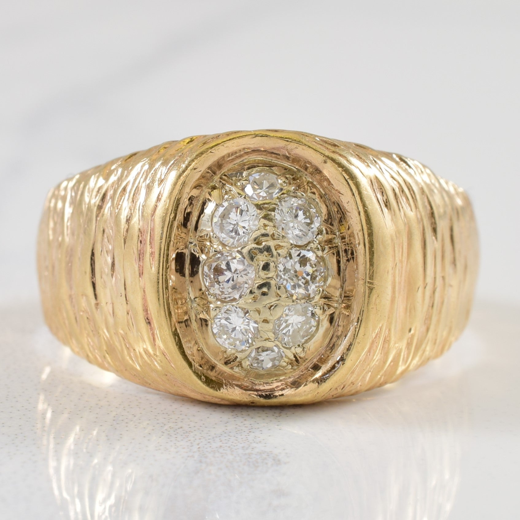 Cluster Diamond Wide Ring | 0.34ctw | SZ 10 |