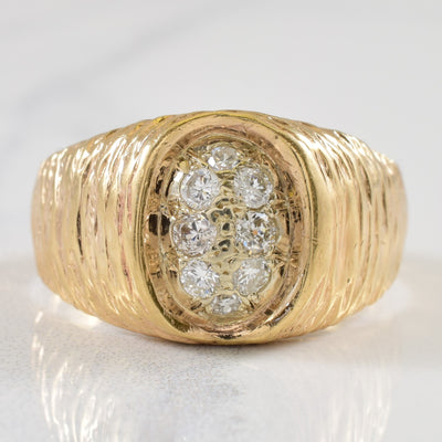 Cluster Diamond Wide Ring | 0.34ctw | SZ 12 |