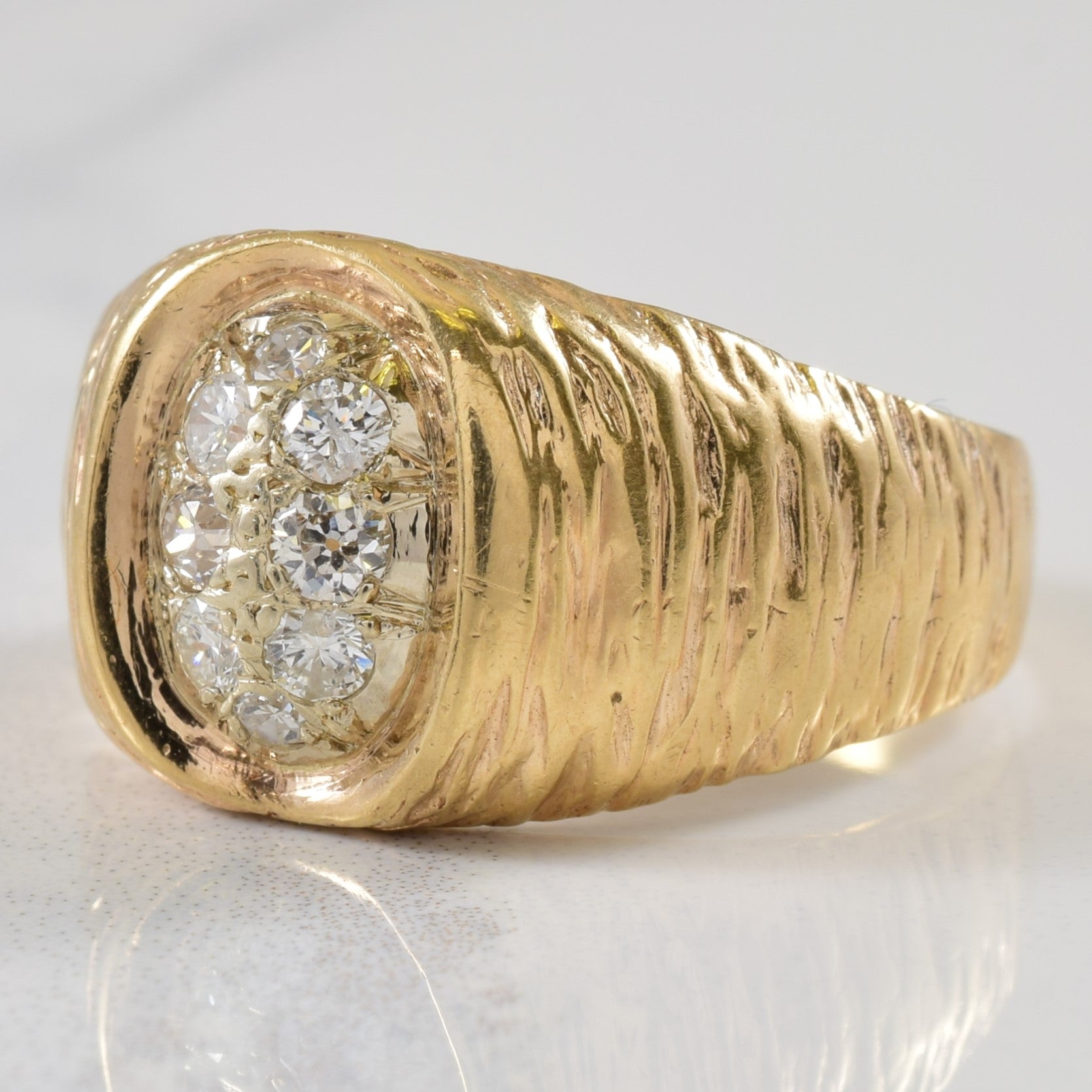 Cluster Diamond Wide Ring | 0.34ctw | SZ 10 |