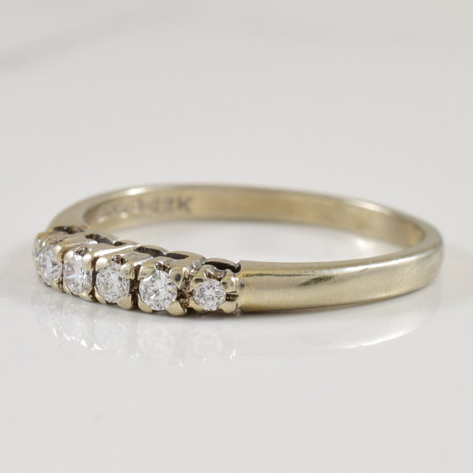 Pave Set Diamond Ring | 0.12ctw | SZ 6.75 |