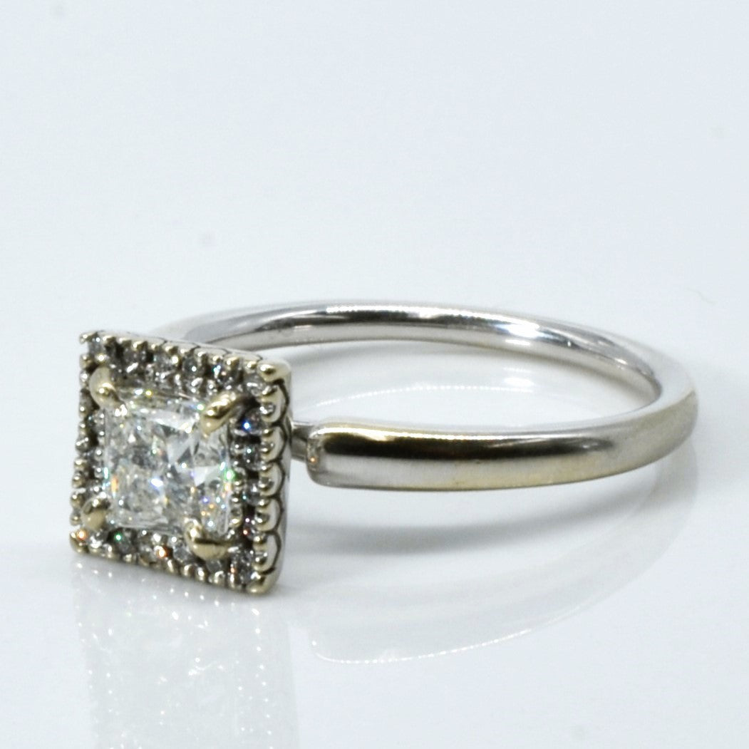 Halo Diamond Engagement Ring | 0.93ctw | SZ 7 |