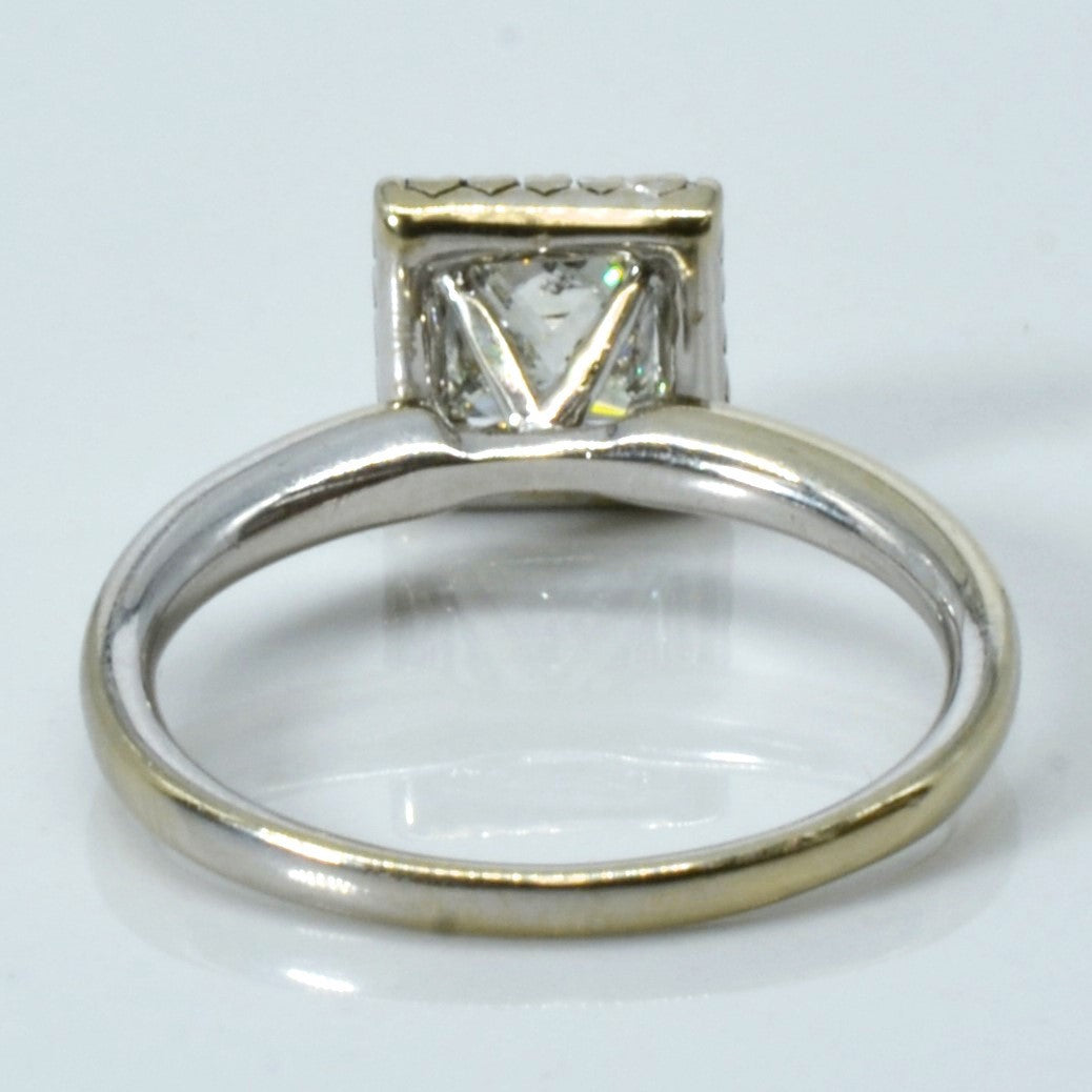 Halo Diamond Engagement Ring | 0.93ctw | SZ 7 |