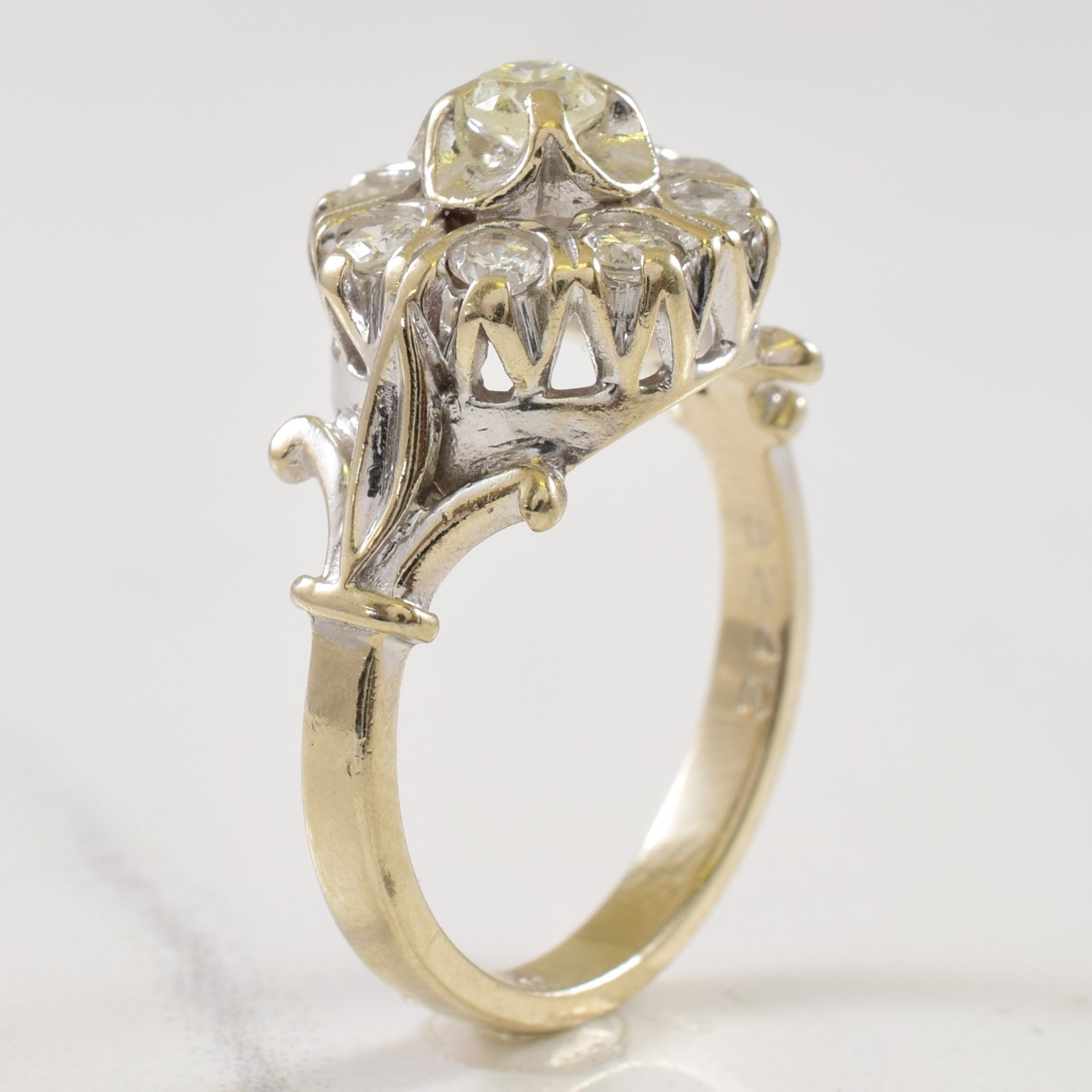 Ornate Diamond Cluster Ring | 0.58ctw | SZ 7 |