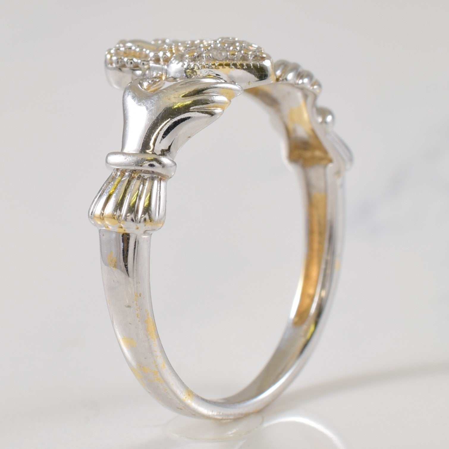Diamond Claddagh Ring | 0.03ctw | SZ 7 |