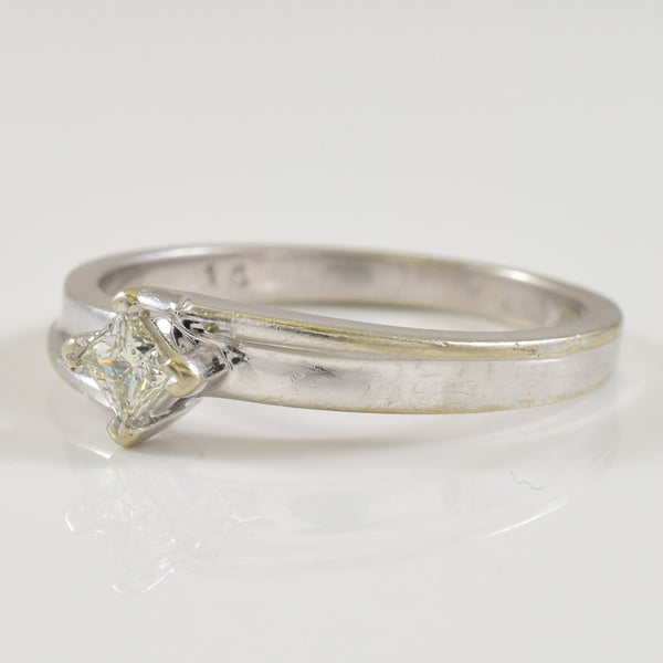 Solitaire Princess Cut Diamond Ring | 0.15ct | SZ 6 |