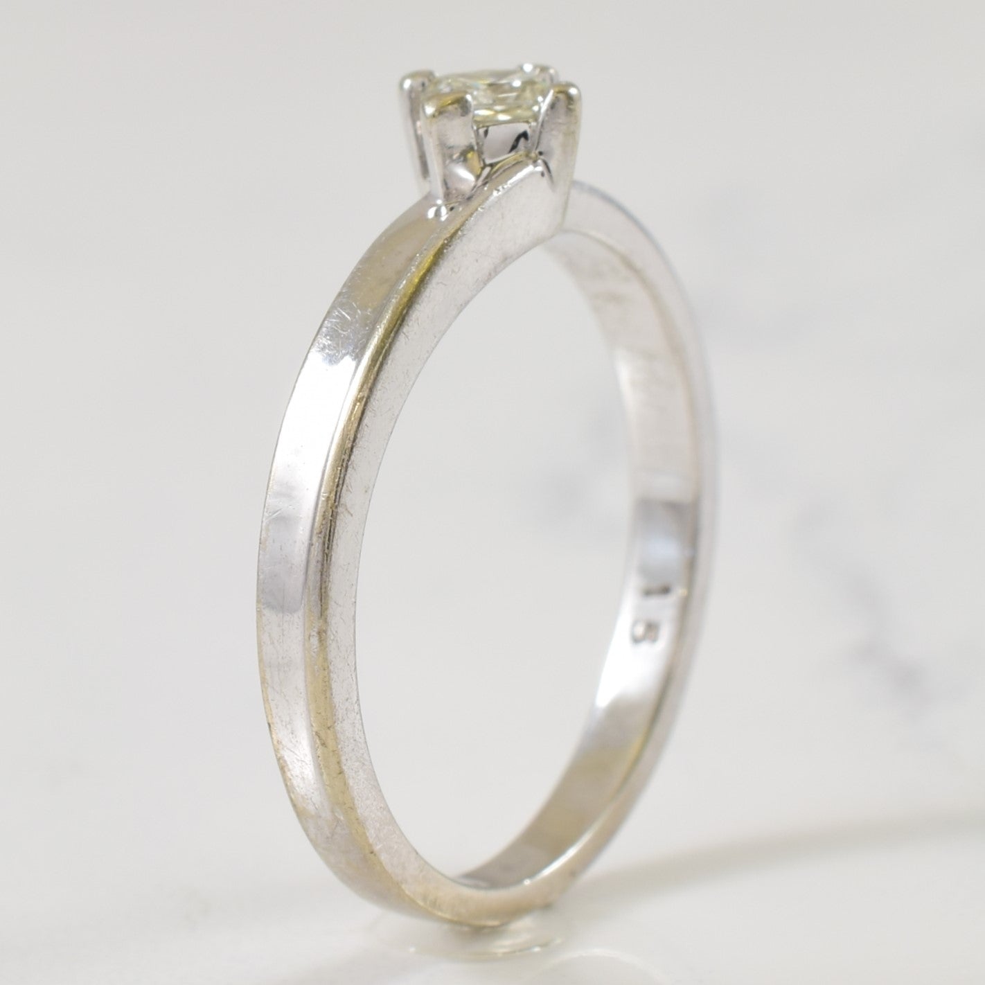 Solitaire Princess Cut Diamond Ring | 0.15ct | SZ 6 |