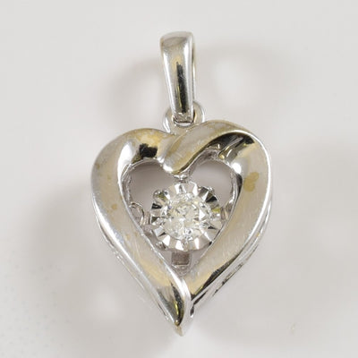Illusion Set Diamond Heart Pendant | 0.07ct |