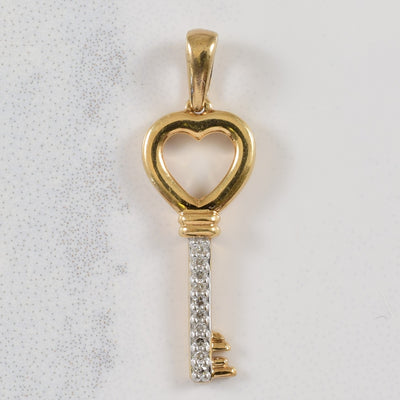 Heart Key Diamond Pendant | 0.04ctw |