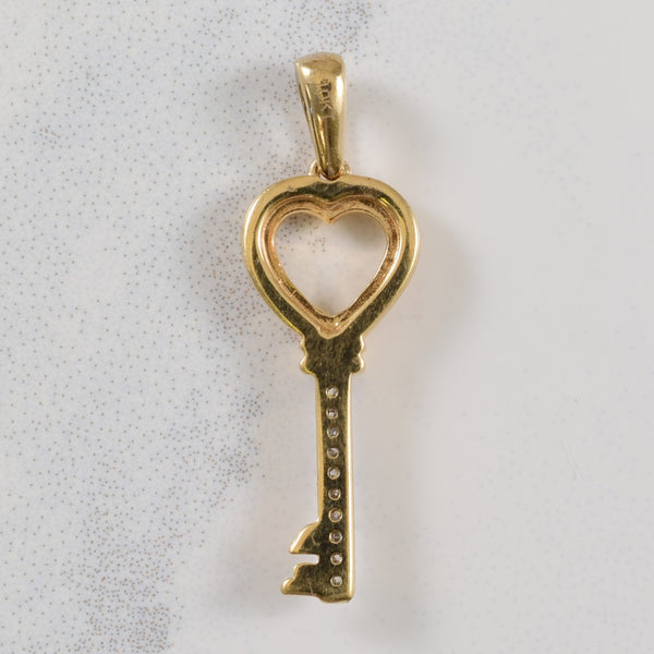 Heart Key Diamond Pendant | 0.04ctw |