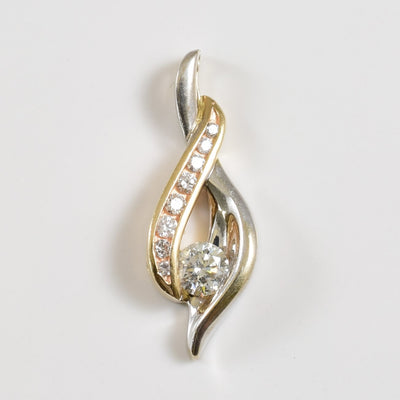 Crossover Diamond Drop Pendant | 0.25ctw |