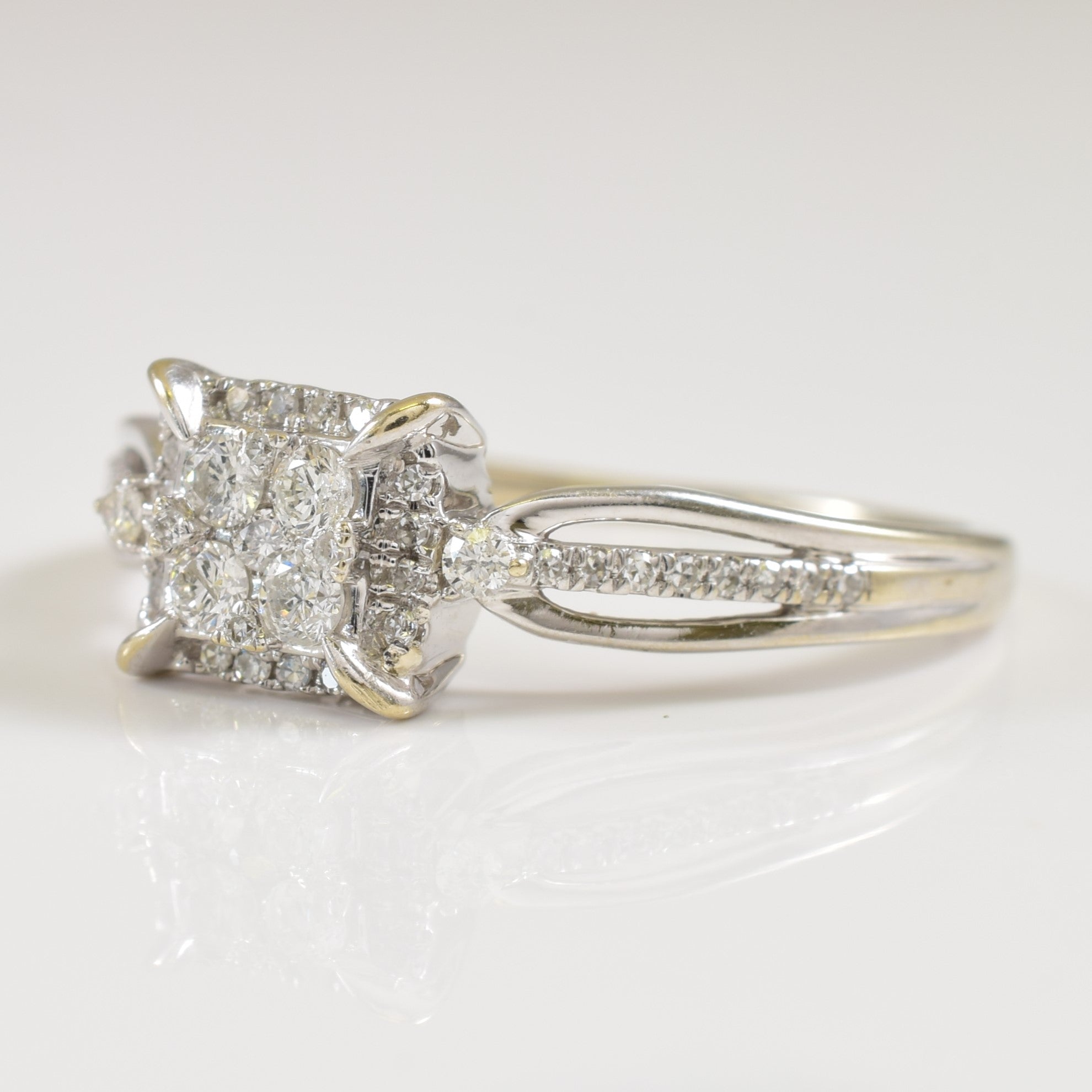 Split Shank Cluster Diamond Ring | 0.32ctw | SZ 8 |