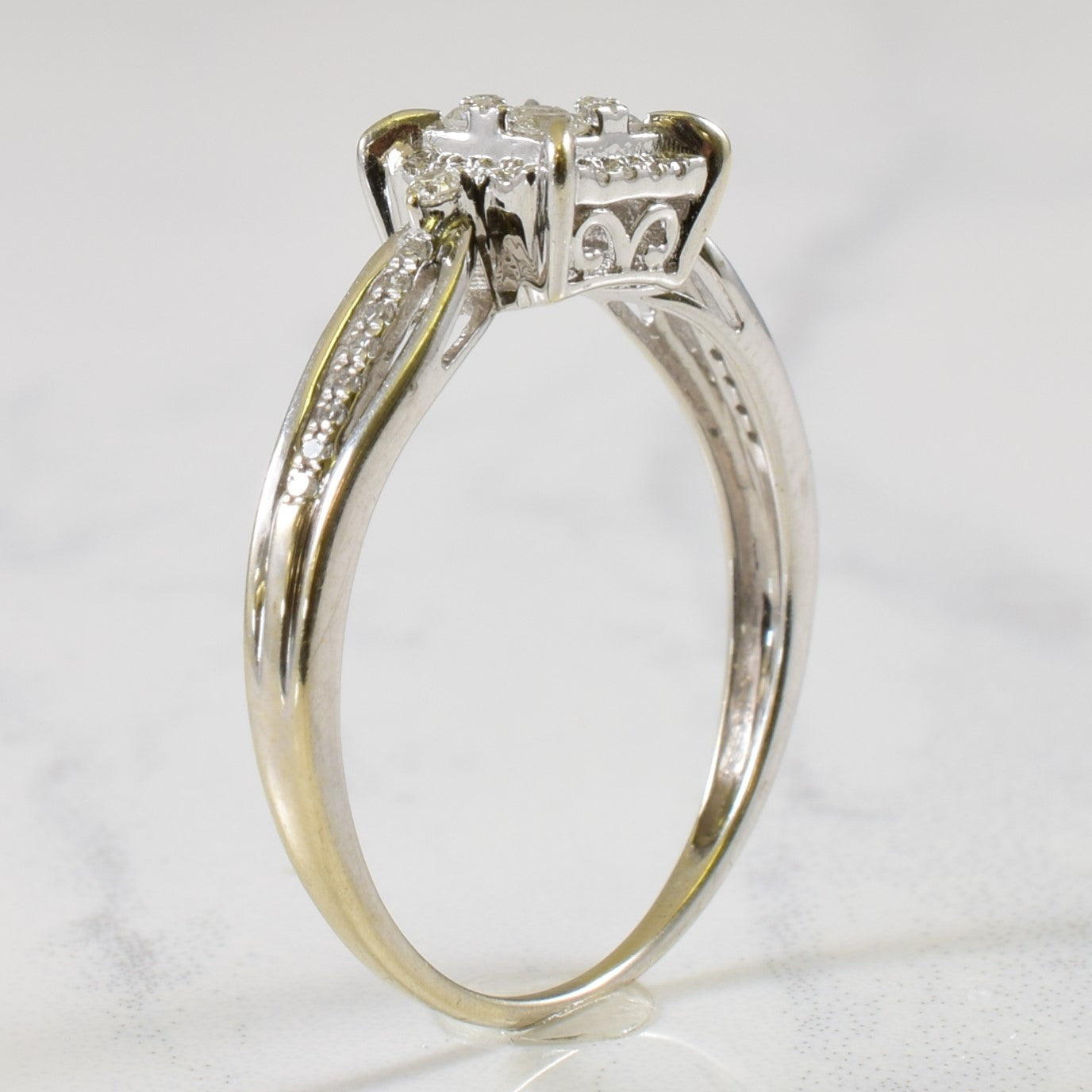 Split Shank Cluster Diamond Ring | 0.32ctw | SZ 8 |