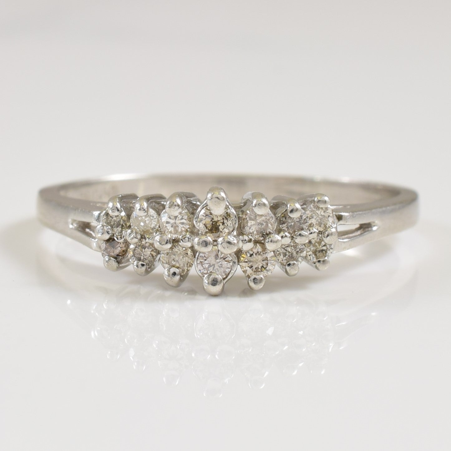 Double Row Diamond Ring | 0.20ctw | SZ 9 |