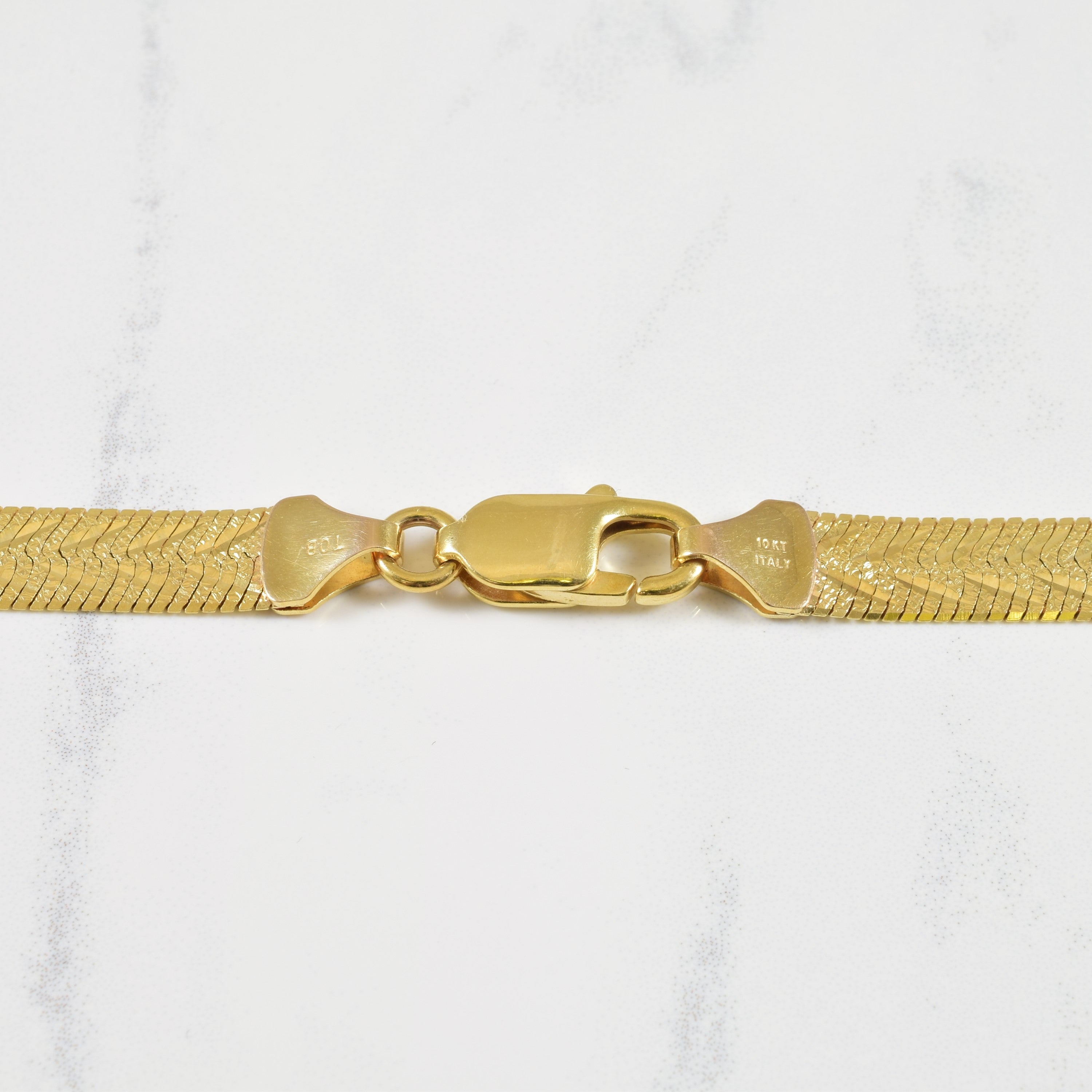 10k Yellow Gold Detailed Herringbone Chain | 20" |