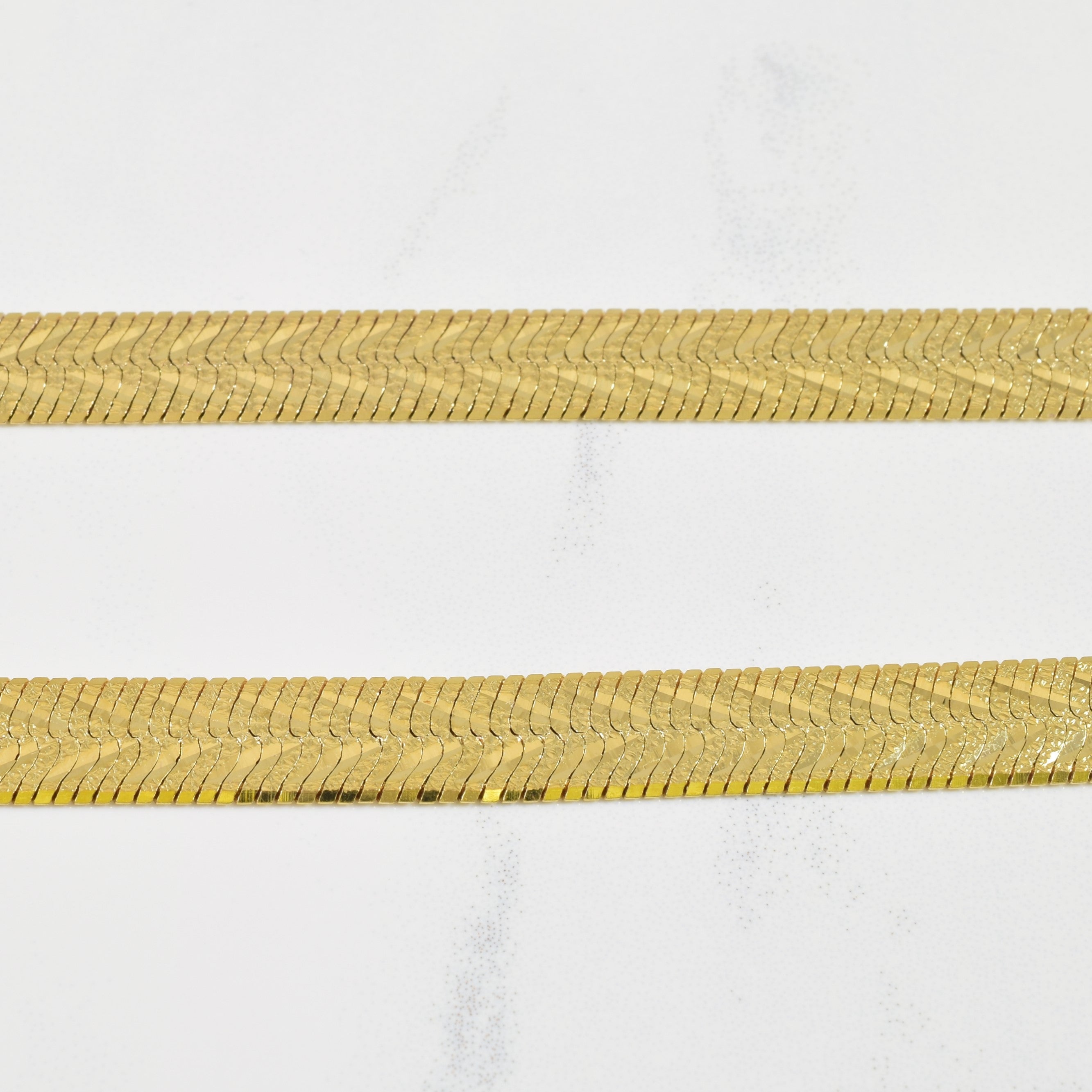 10k Yellow Gold Detailed Herringbone Chain | 20" |