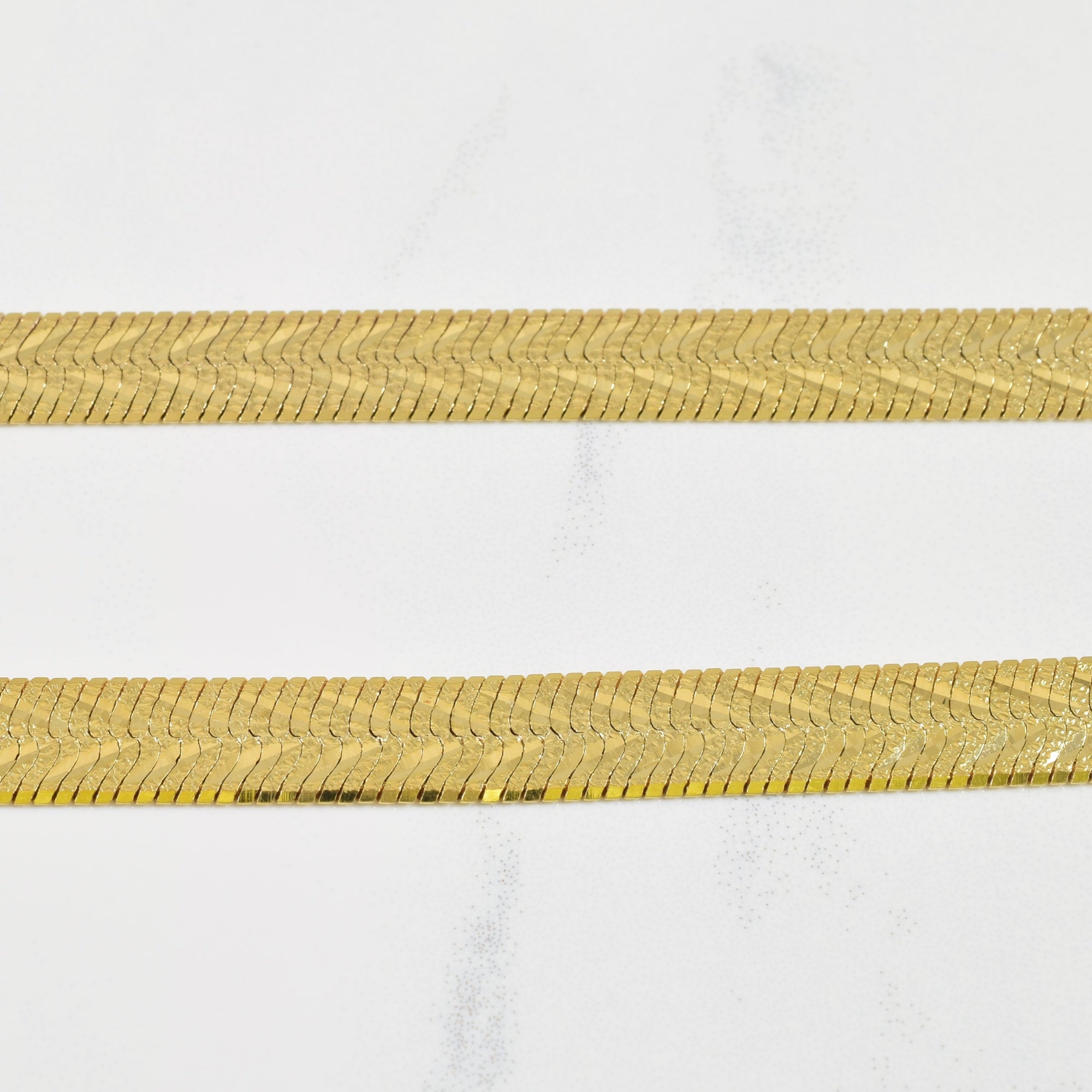 10k Yellow Gold Detailed Herringbone Chain | 20