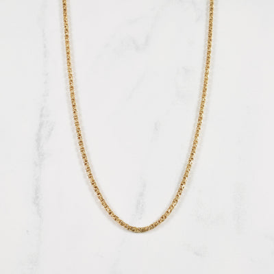 10k Yellow Gold Fancy Link Chain | 18
