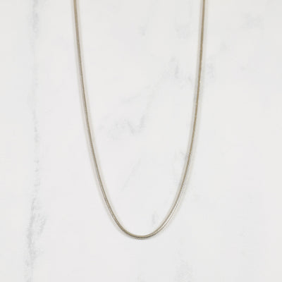 14k White Gold Snake Chain | 17