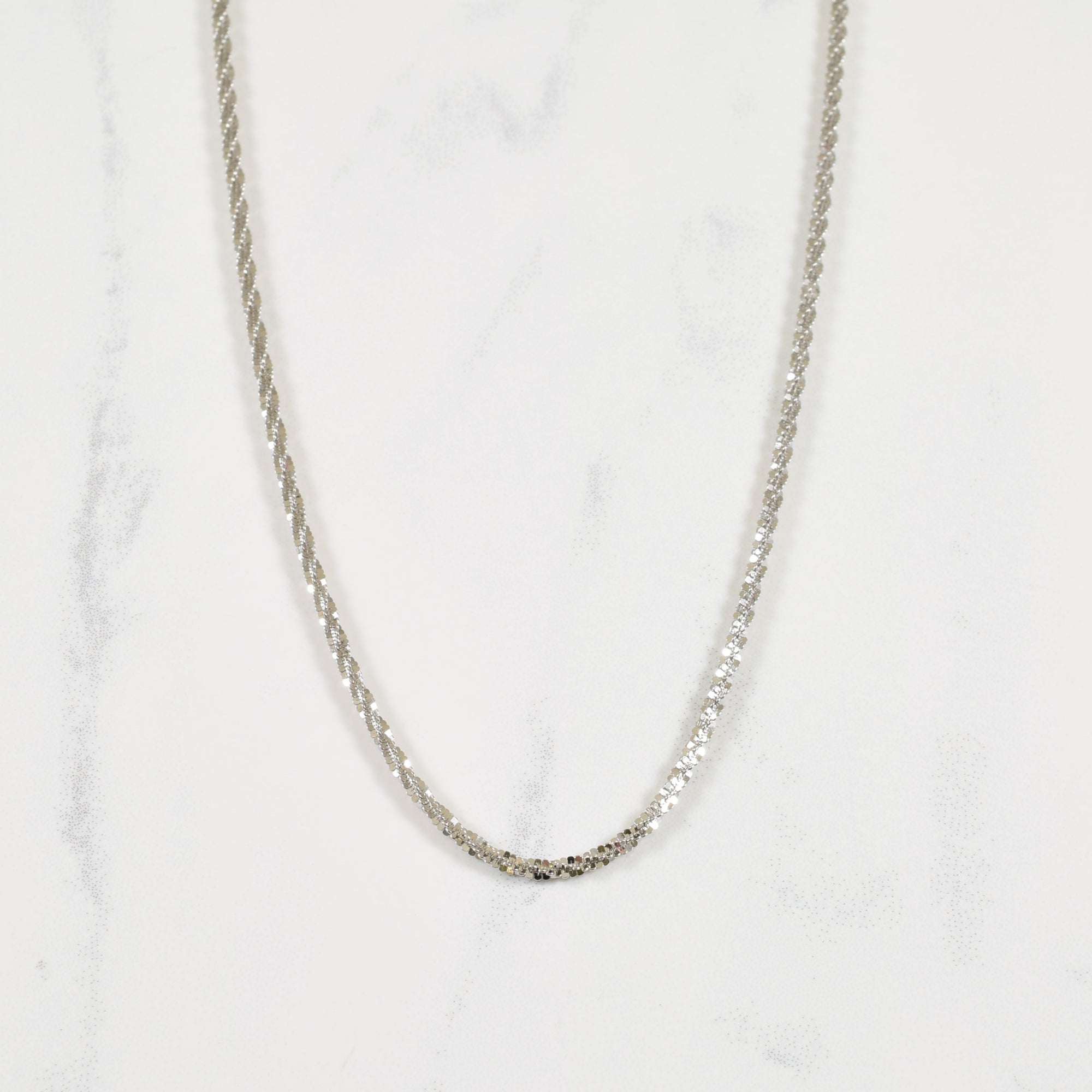 18k White Gold Chain | 16